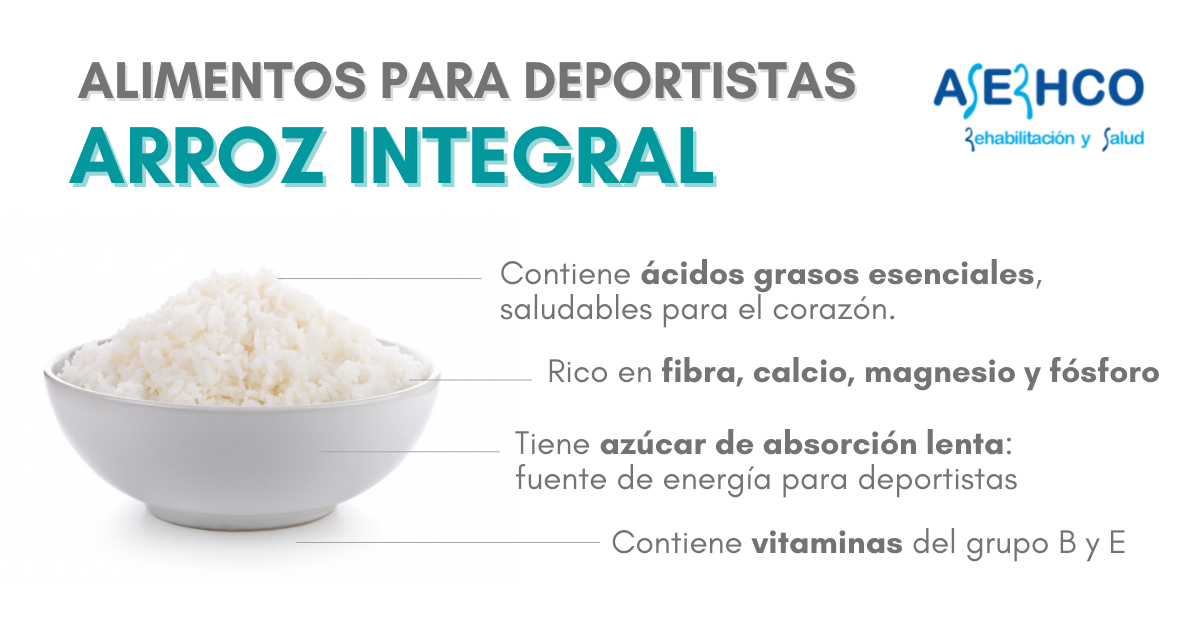 Beneficios del arroz integral para los deportistas