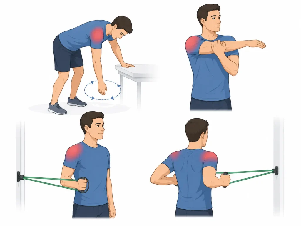 Ejercicios de rehabilitación para la tendinitis de hombro